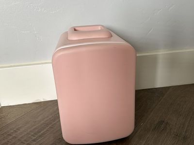 Cute Pink Mini Fridge - Compact AC/DC Portable Refrigerator