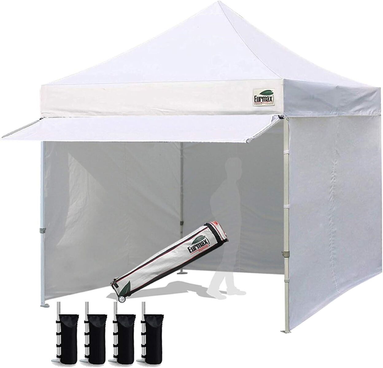 Eurmax USA 10x10 Pop Up Canopy with Sidewalls
