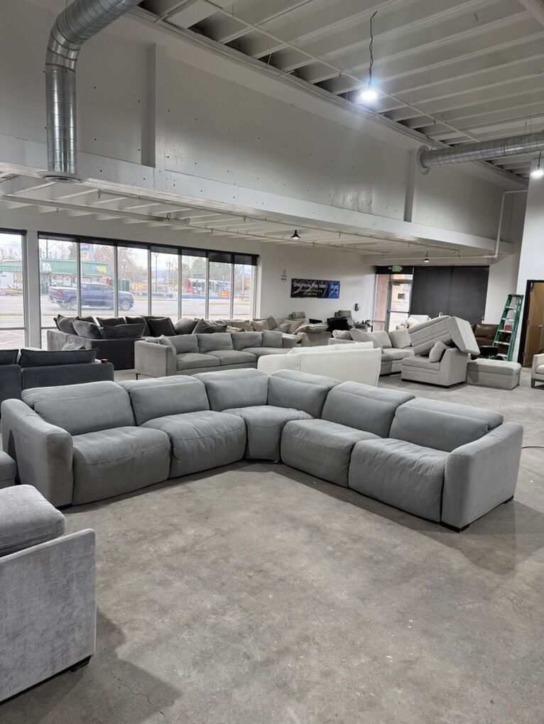 Electric Modular Reclining Sectional Fabric