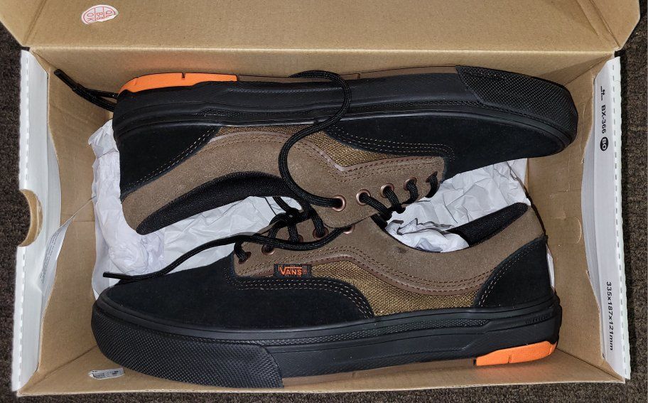 Vans Skate Era Wafflecup Shoe M 9.5 Black/Brown (RUNS SMALL)