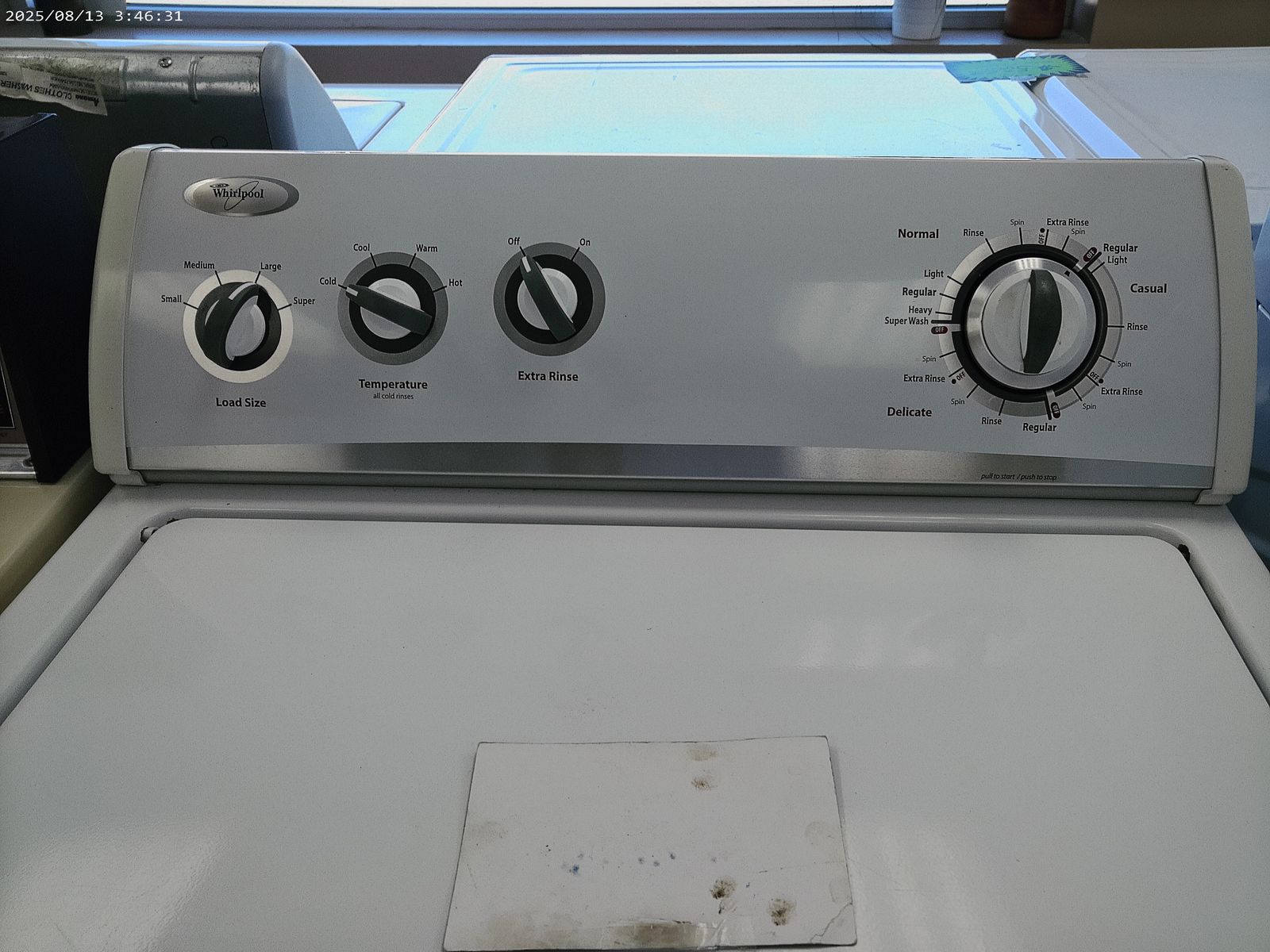 Whirlpool Top-Load Washer - White, Multiple Wash Cycles & Temperature Settings