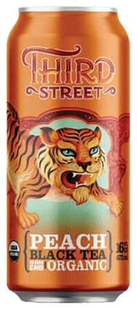 Third Street Peach Black Tea 16 Fl. Oz. Single Can #94923