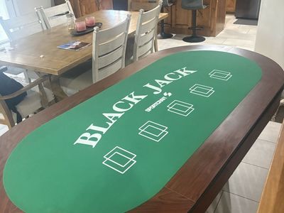 Convertible Poker & Blackjack Table with Wood Finish