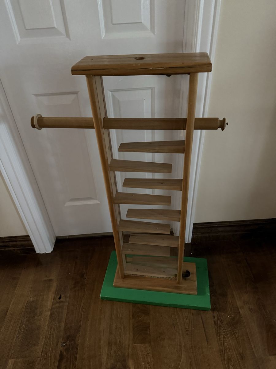 Tall wooden marble tower 41” tall 2 feet wide