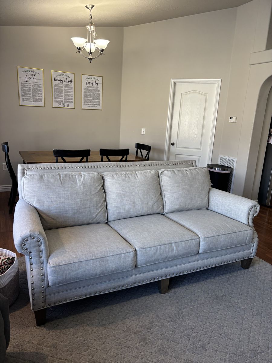 Light Gray Woven Couch