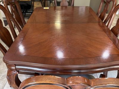 Cherrywood table and 6 chairs