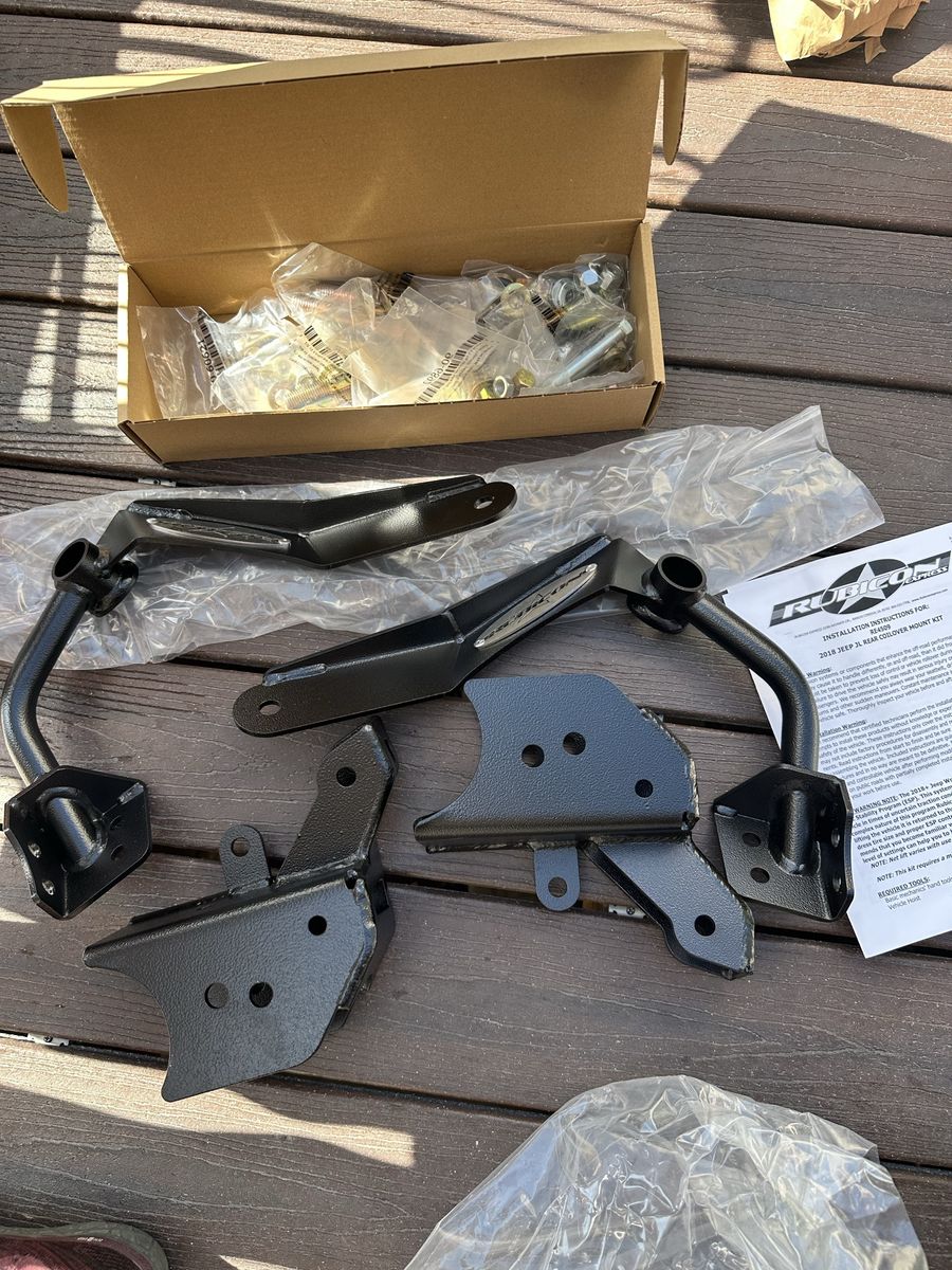 Rubicon Express Jeep JL Wrangler Rear Coilover Mount Kit coil over - Suspension Enhancement for Off-Road lift Offroad unlimited