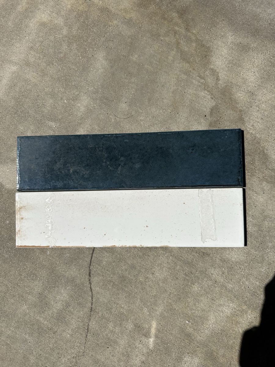Agadir Lago 7x28 Tile - 45 Pieces Blue/White 0.882m2 Work Size 7x28x0.99 cm