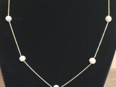 Vintage 14k gold/freshwater pearl necklace