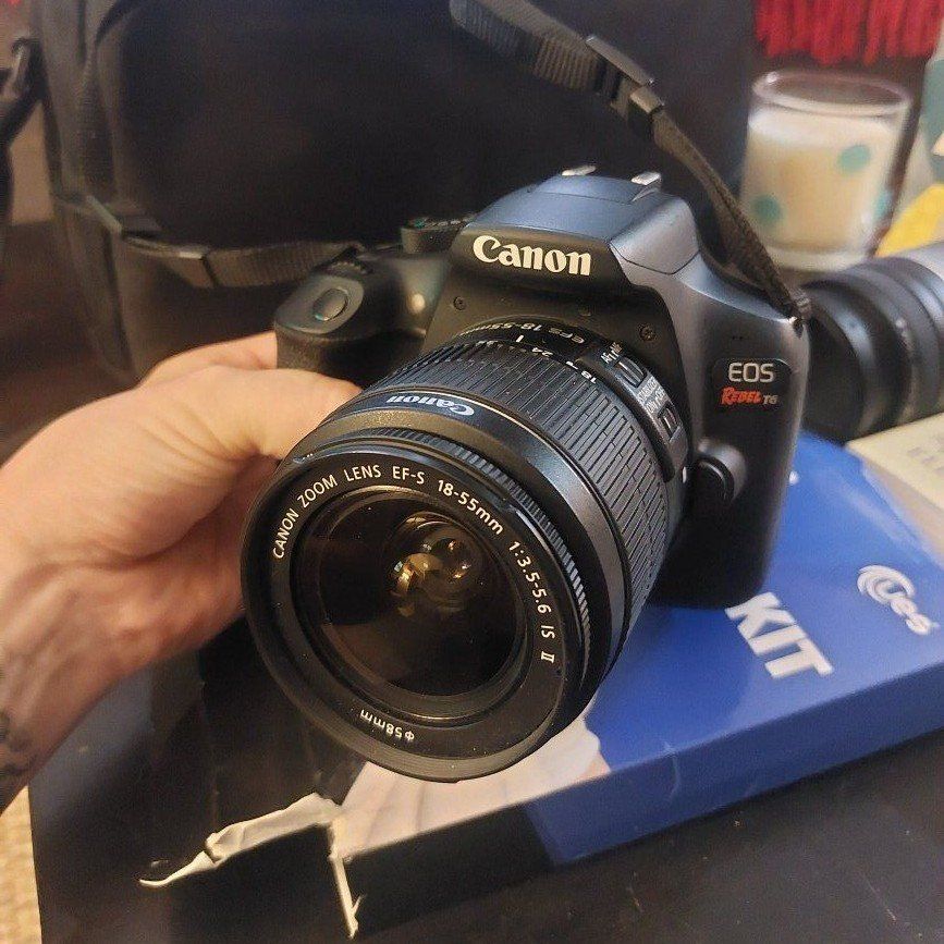 Canon EOS rebel t6 with an additional lens