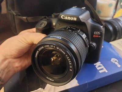 Canon EOS rebel t6 with an additional lens