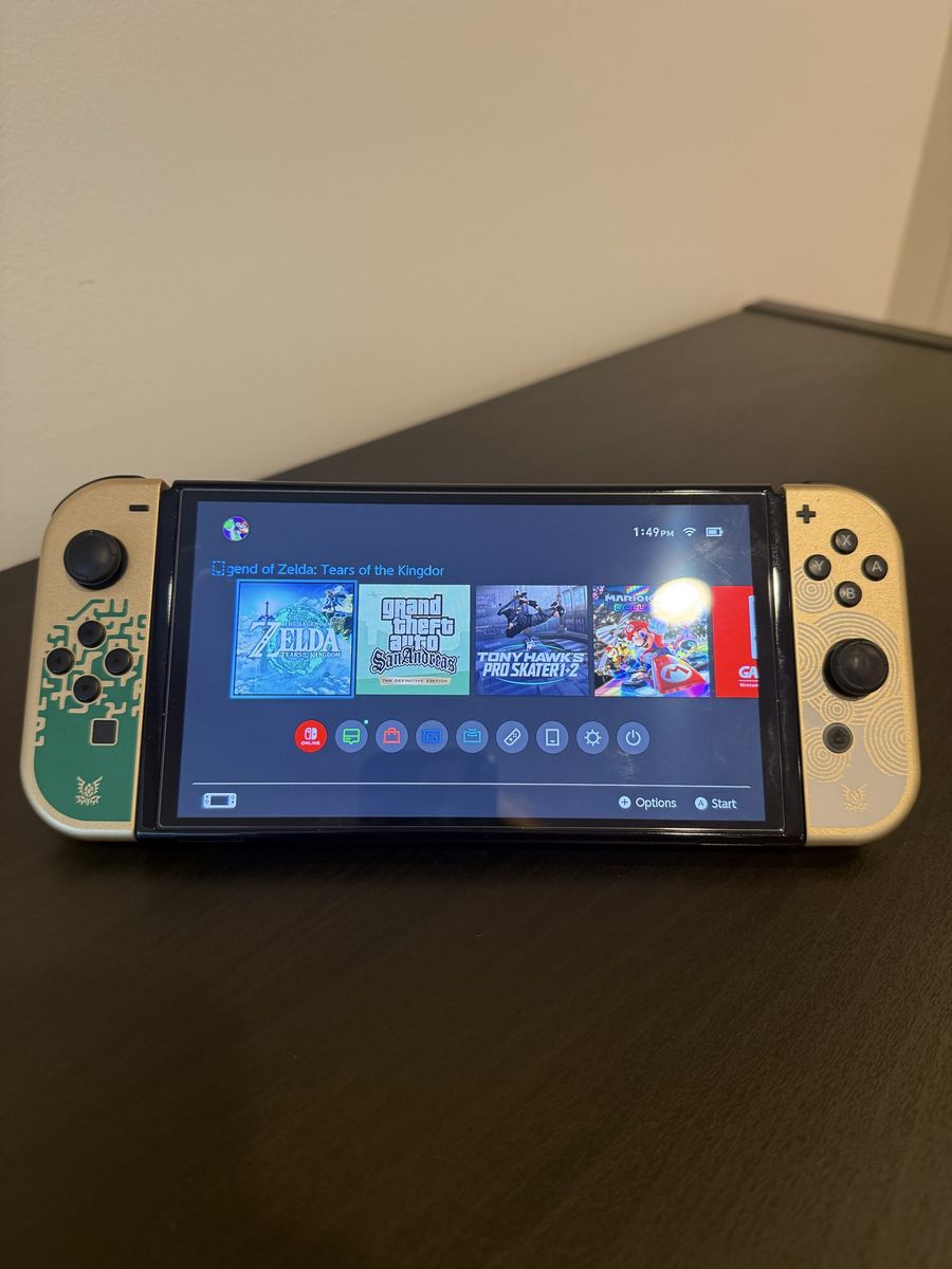 Nintendo Switch OLED Zelda Edition extras 512 GB card