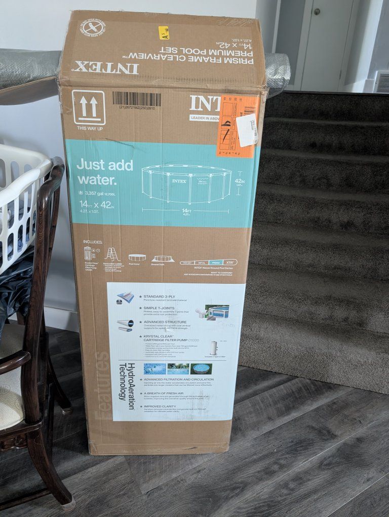 Intex Prism Frame Clearview Above Ground Pool Set 14' x 42"