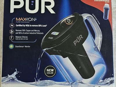 PUR 7-Cup Ultimate Pitcher Filtration System with MAXION Filter Technology - Black Finish