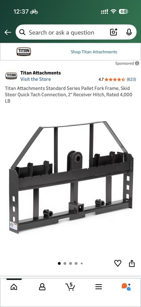 Titan Attachments Stand Series Pallet Fork Frame