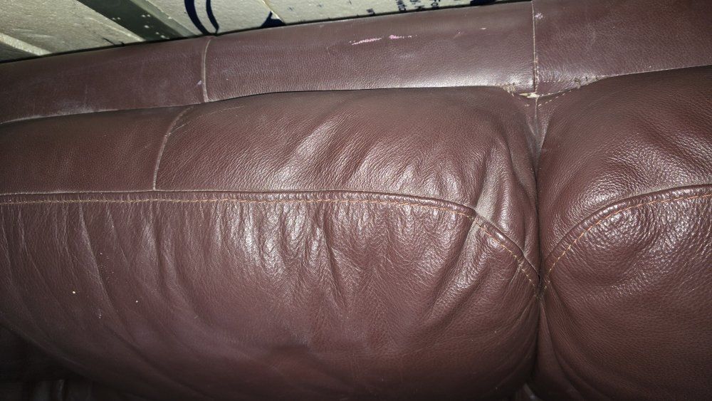 3 section leather couch