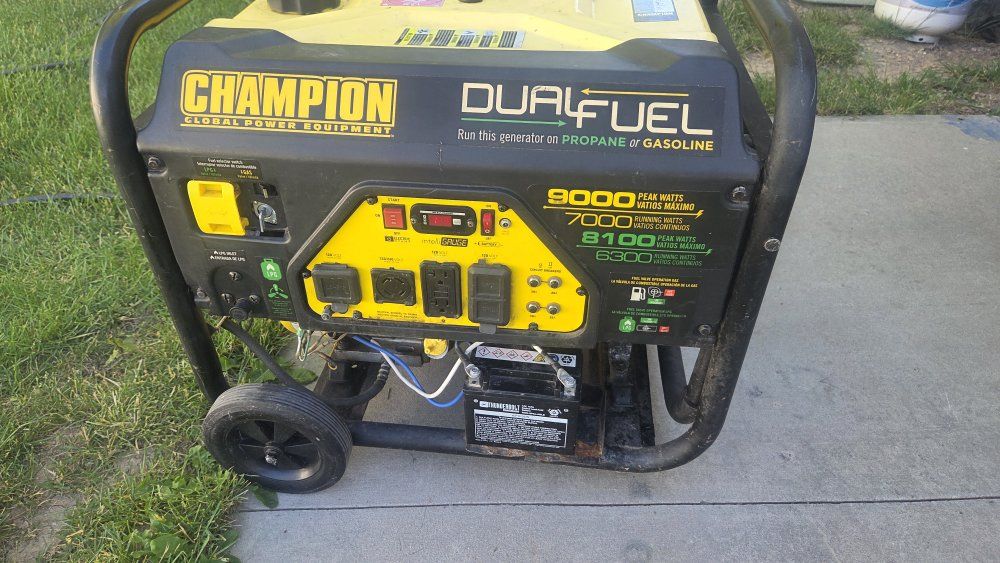 Champion 439cc Dual Fuel Portable Generator with IntelliGauge - Electric Start