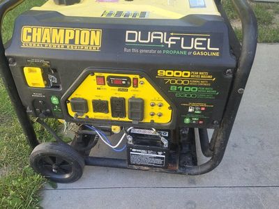 Champion 439cc Dual Fuel Portable Generator with IntelliGauge - Electric Start