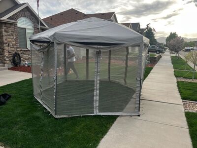12x12x12 popup outdoor tent with 6 sides
