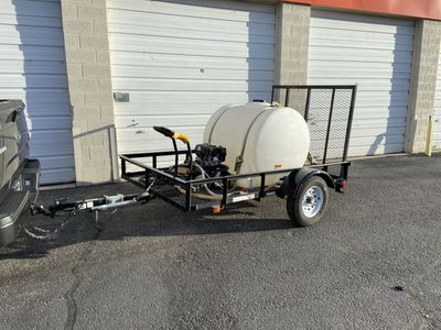 DeWalt 3000 PSI Pressure Washer & Water Tank Trailer - Industrial Cleaning Setup