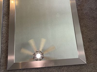 2 Modern Brushed Nickel Framed Mirrors – 42” x 36” – $25 Each or $40 for Both