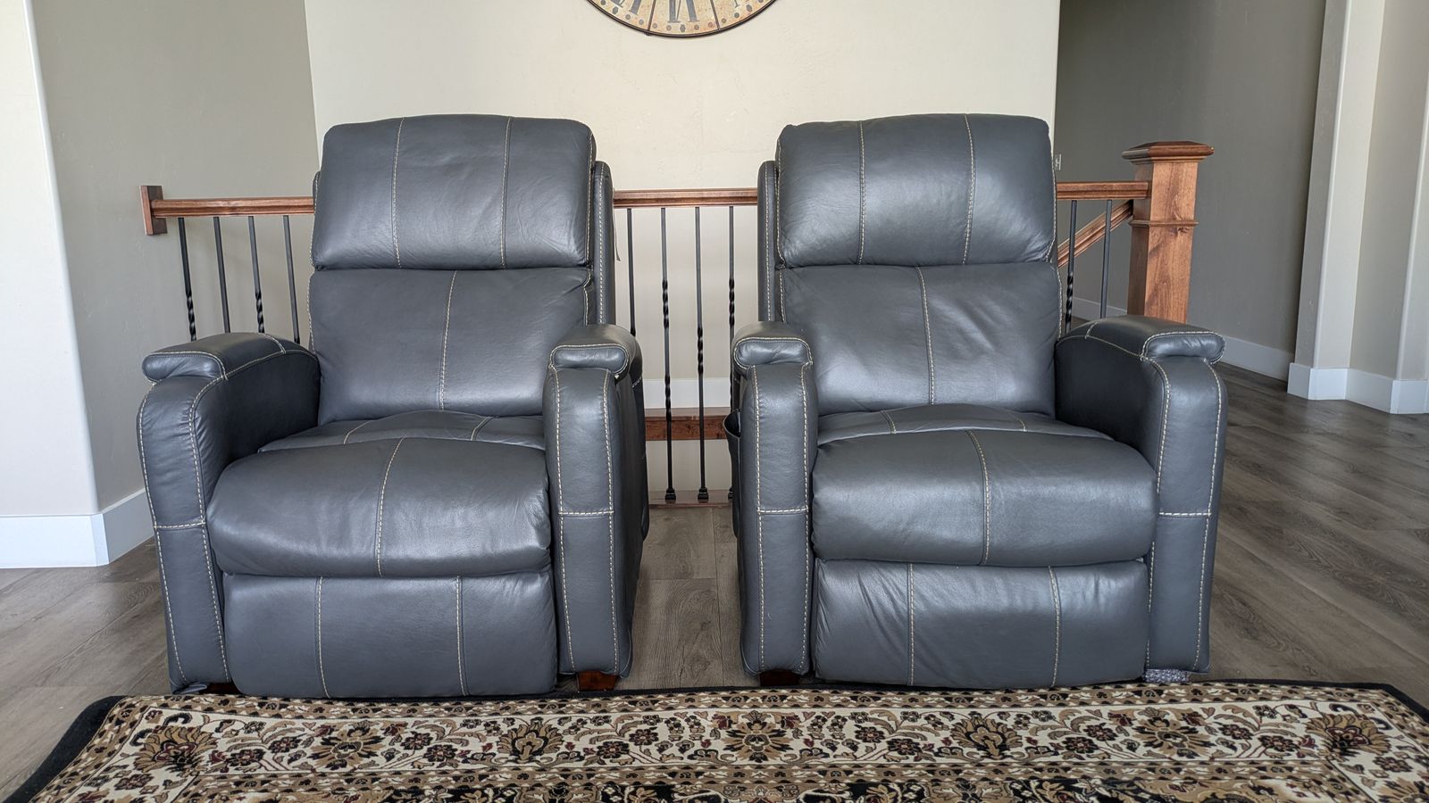 Set of 2 Zero-Gravity Leather Recliners