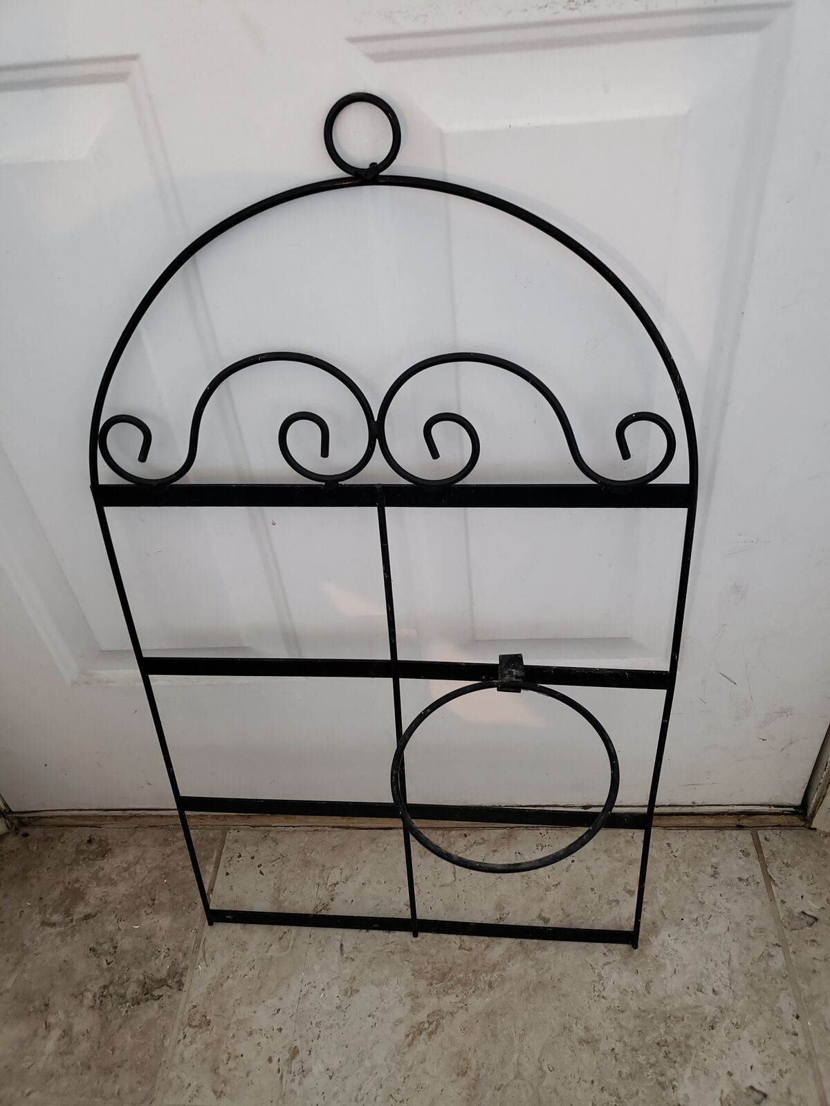 Wire Plant Stand Hanging Pot Garden Patio Wall Decor