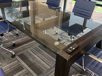 Glass top table