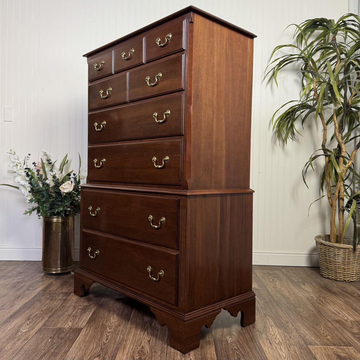 Ethan Allen Cherry Chippendale 6-Drawer Dresser