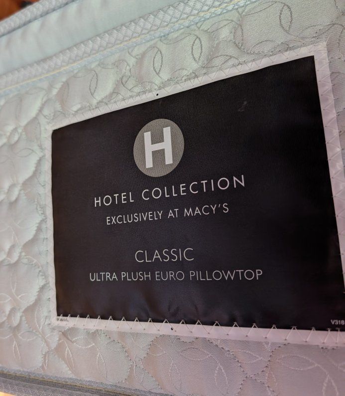 FREE Hotel Collection Classic Ultra Plush Euro Pillowtop Queen Mattress & Box Spring w/ Frame