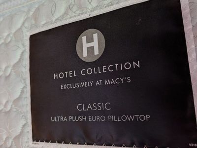 FREE Hotel Collection Classic Ultra Plush Euro Pillowtop Queen Mattress & Box Spring w/ Frame