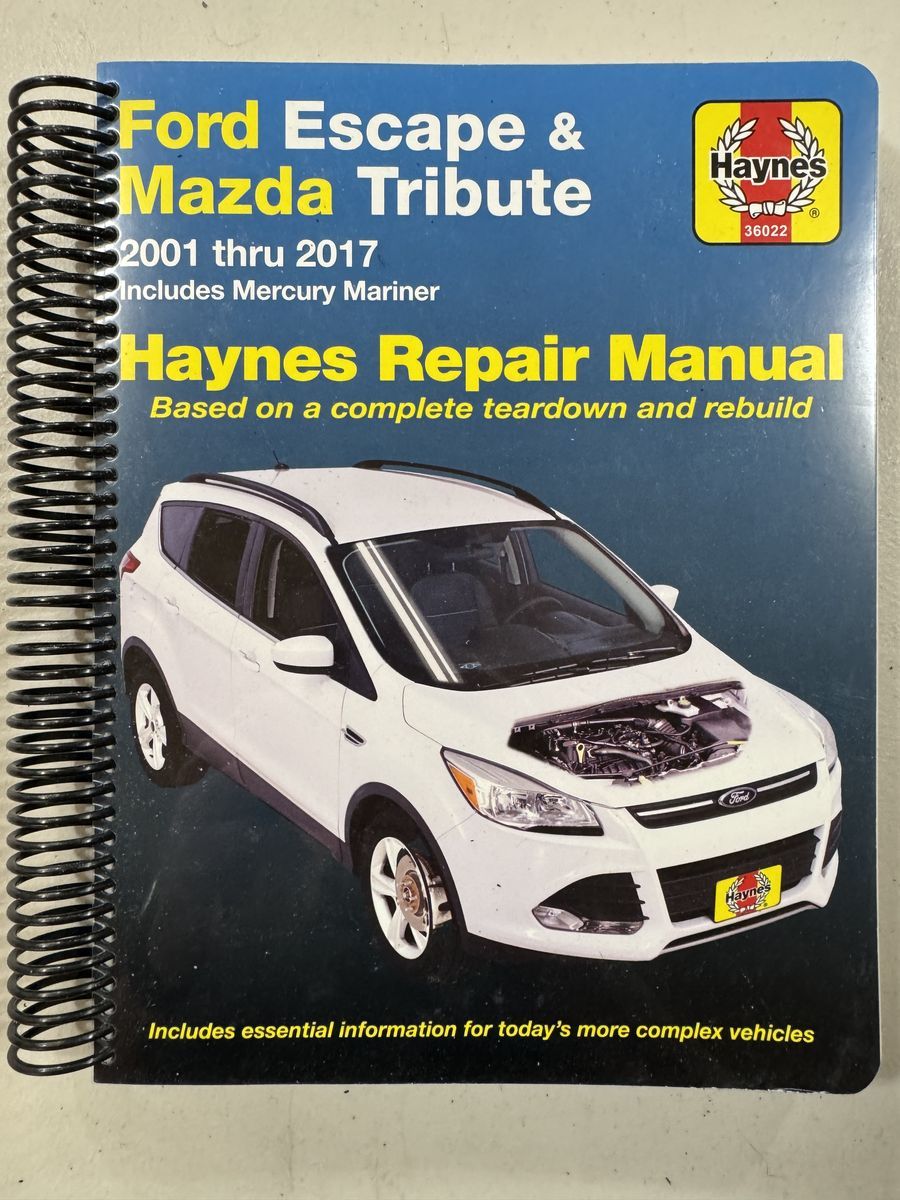 Haynes Repair Manual Ford Escape (01-17), Mazda Tribute (01-11) & Mercury Mariner (05-11)