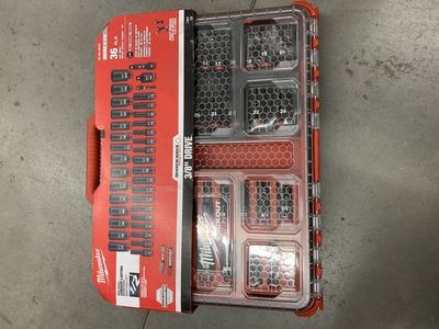Milwaukee SHOCKWAVE Impact-Duty 3/8 in. Drive Metric and SAE Deep Well Impact PACKOUT Socket Set (36-Piece