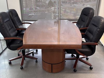 6ft Conference Room Table + 4 Chairs