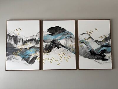 3 panel modern wall art