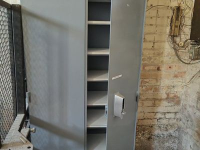 Unican Grey Steel Storage Cabinet with Built-in Combination Lock