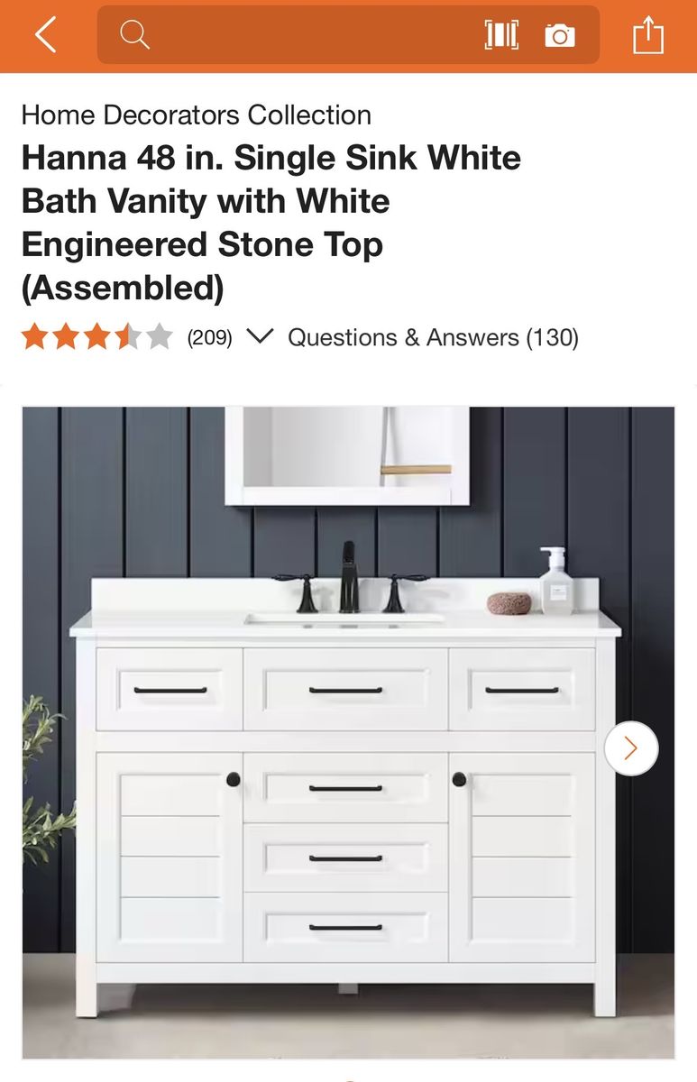 New 48 Bathroom Vanity