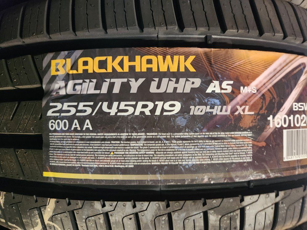 255/45r19 blackhawk agility uhp
