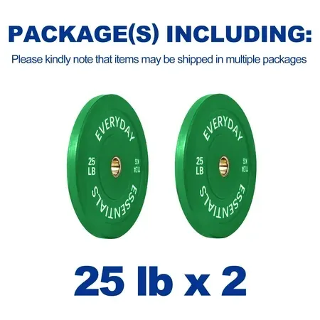 BalanceFrom Olympic Bumper Plates 25 lb Pair