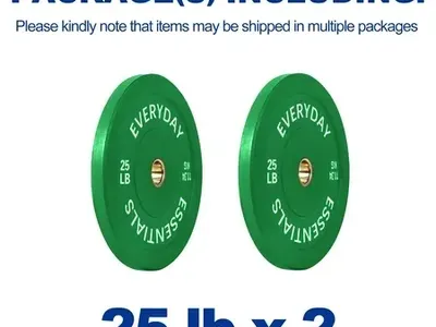 BalanceFrom Olympic Bumper Plates 25 lb Pair