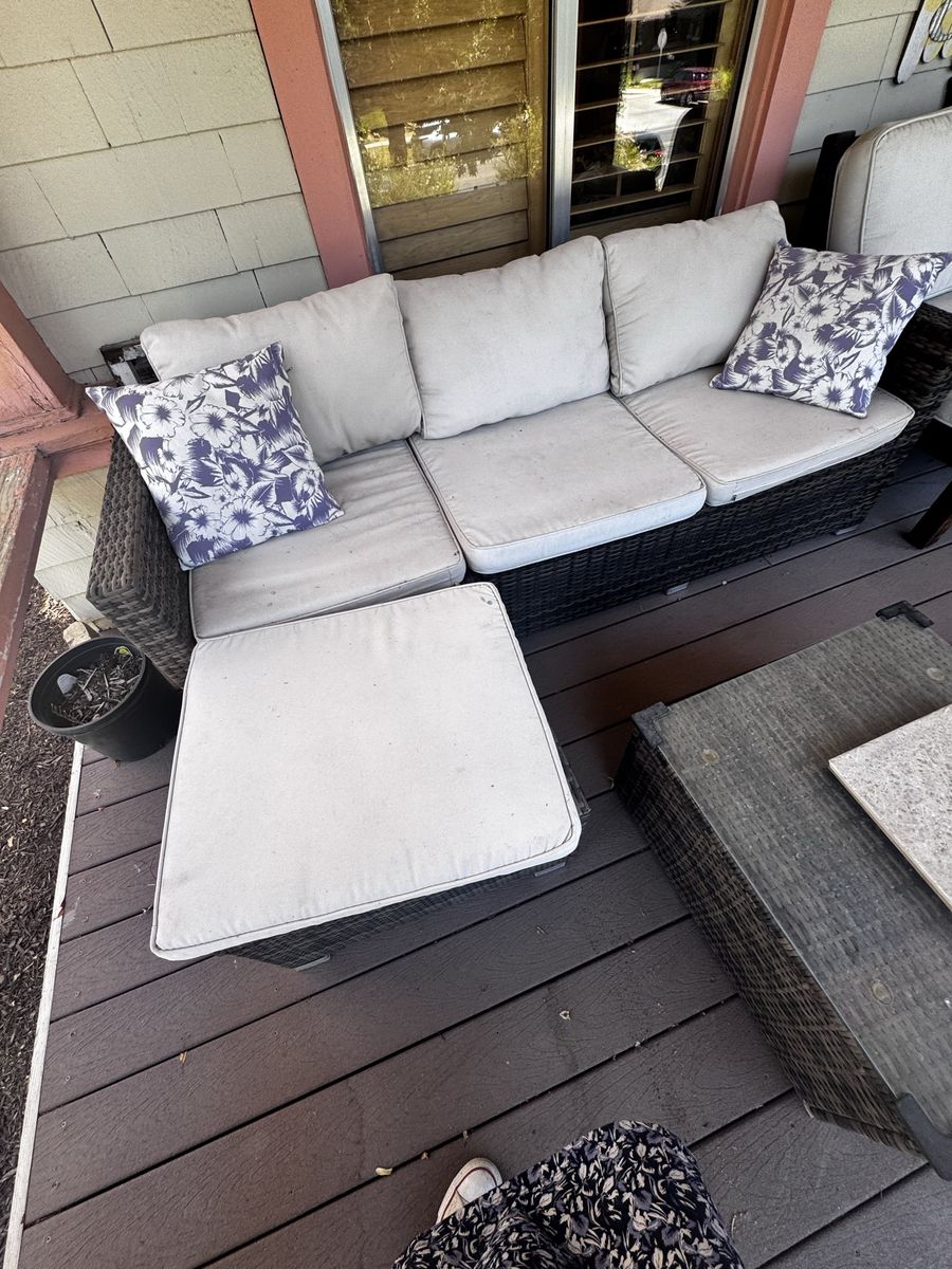 Small patio or porch corner outdoor set with table