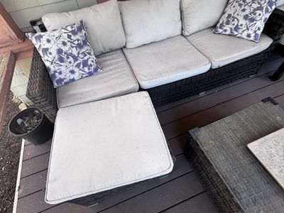 Small patio or porch corner outdoor set with table