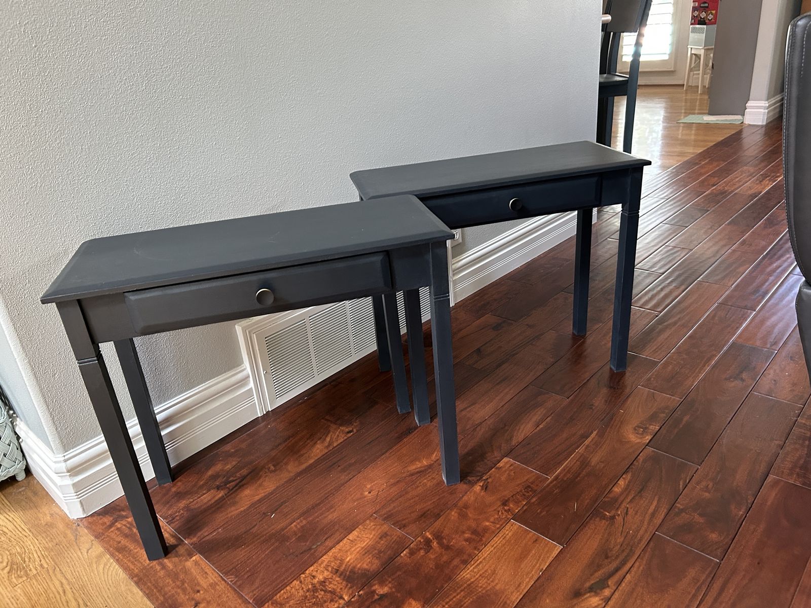 Pair of Black Console Tables