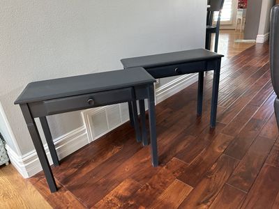 Pair of Black Console Tables