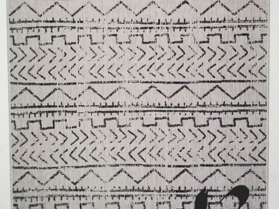 Waikiki 8x10 Area Rug - Dark Grey Light Grey Tribal Aztec Boho Geometric - Polypropylene - Indoor/Outdoor - New