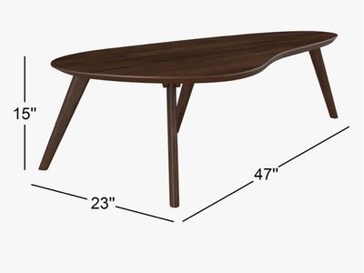 Wayfair Hadley Coffee Table Walnut Mid-Century Modern