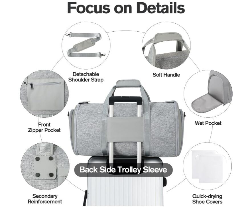 New in box Garment Bag with Shoe Compartment