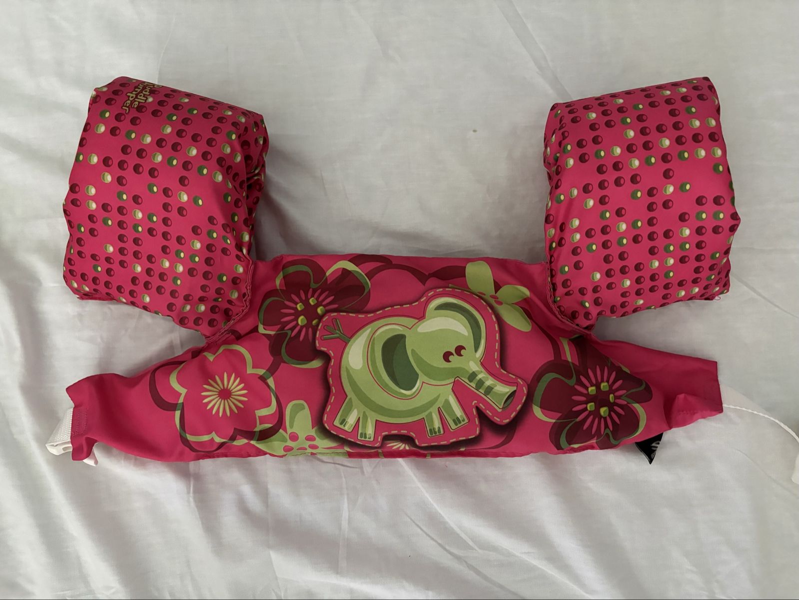 Stearns Puddle Jumper Child Life Jacket - Pink Elephant & Floral, US Coast Guard Approved
