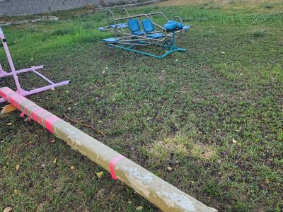 Wooden Backyard Balance Beam - Used Outdoor Play Equipment