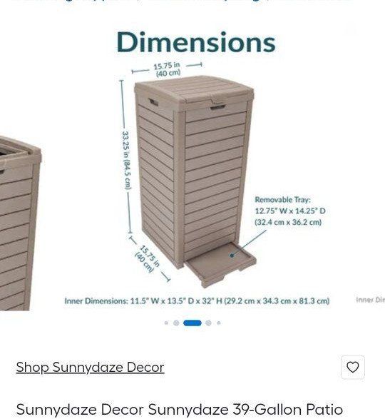 31-Gallon Patio Trash Can with Lid